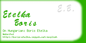 etelka boris business card